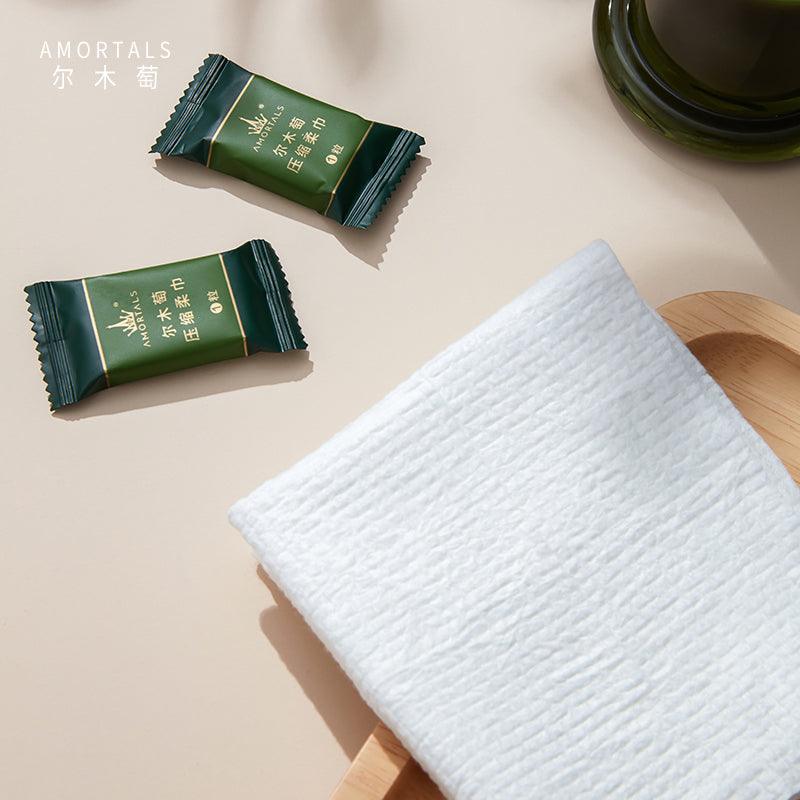 AMORTALS Compressed Soft Travel Face Towel 20pcs