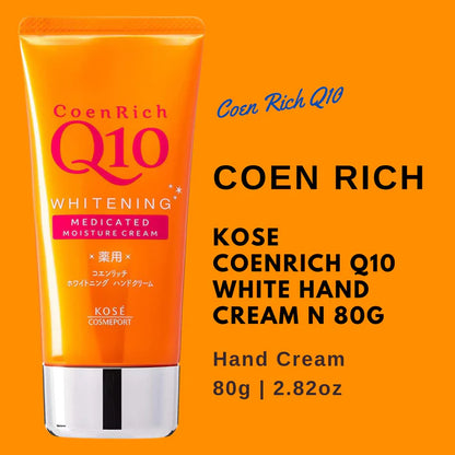 Kose CoenRich Q10 Whitening Medicated Hand Cream – 80 g
