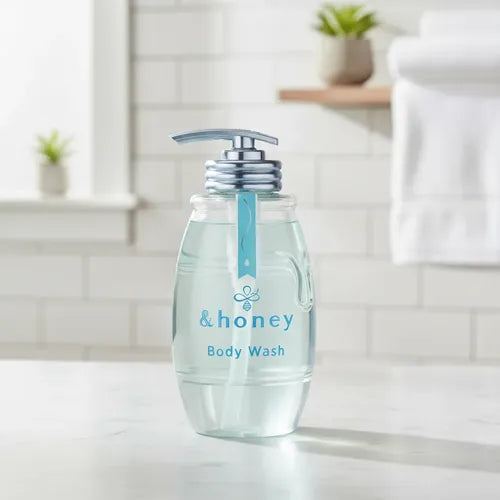 &Honey Savon Clear Gel Body Wash – Emerald Soap Honey Scent 500ml