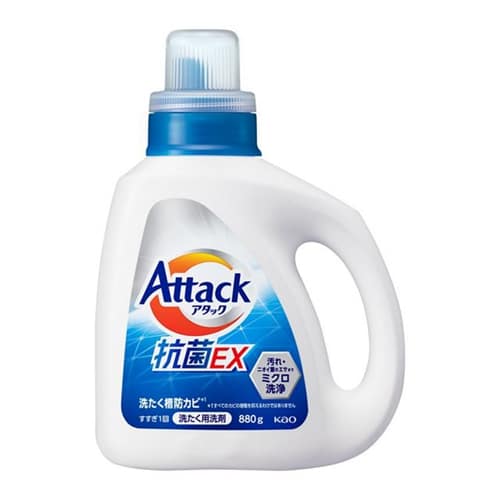 Kao Attack Antibacterial EX Laundry Detergent 880g（花王 抗菌EX洗衣液 蓝色 880g