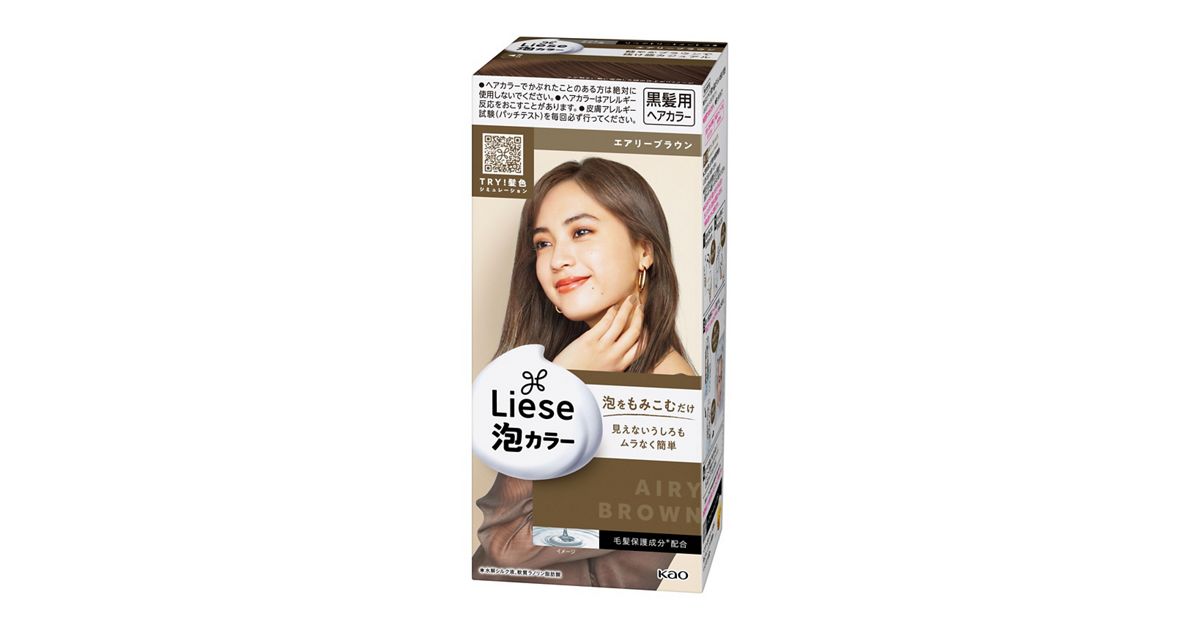 KAO LIESE BUBBLE HAIR COLOR AIRY BROWN LAW16（花王泡沫染发剂 雾霾棕 LAW16）