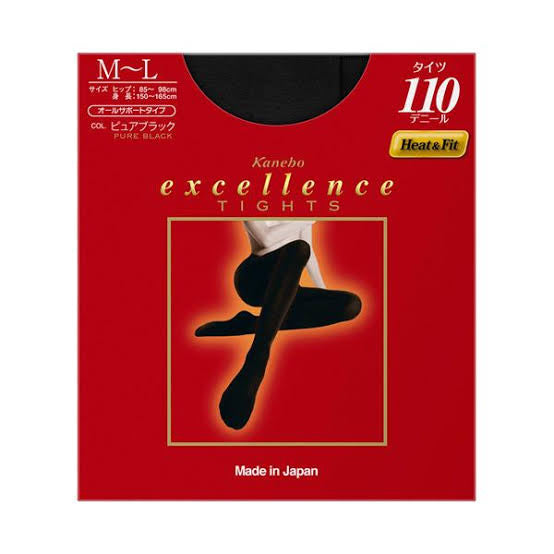 Kanebo Excellence Tights Pure Black 110D  M-L size(KANEBO 嘉娜宝加热丝袜黑色110D M-L