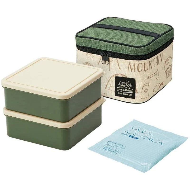 SKATER Live Nature Antibacterial Picnic Lunch Box Set 2.6L