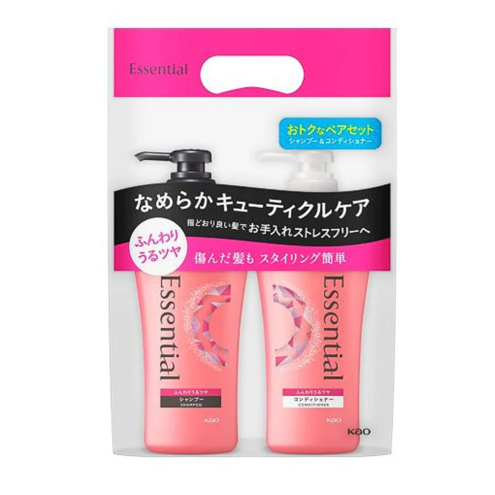 Kao Essential Fluffy Shampoo & Conditioner Set 480ml