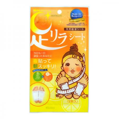 KINOMEGUMI Ashi Rira Foot Relax Sheet Grapefruit 2pcs