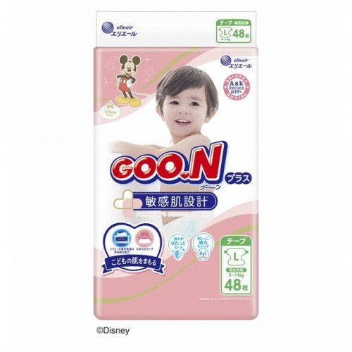 Goo.N Plus Nappies for Best Comfort Size L （9-14KG）
