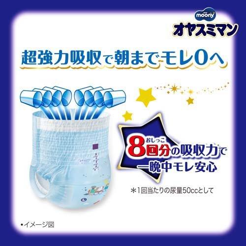 Moony Night Pants Size L 30PK-Boy (9-14KG)