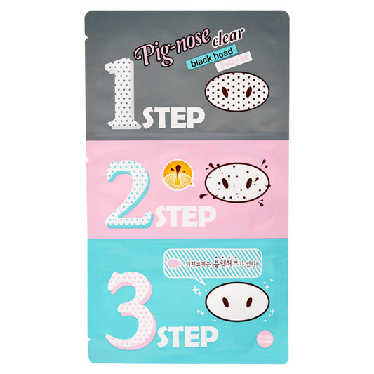 Holika Holika Pig Nose Clear Black Head 3 Step Kit（猪鼻贴）