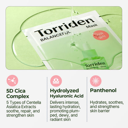 Torreden Green Centella facial mask 10 pieces