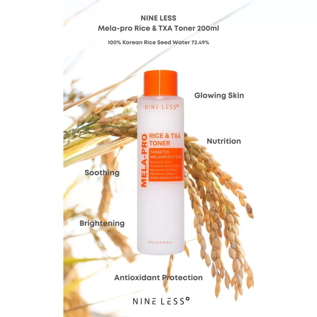 NINELESS Mela-Pro Rice & TXA Toner 200ml