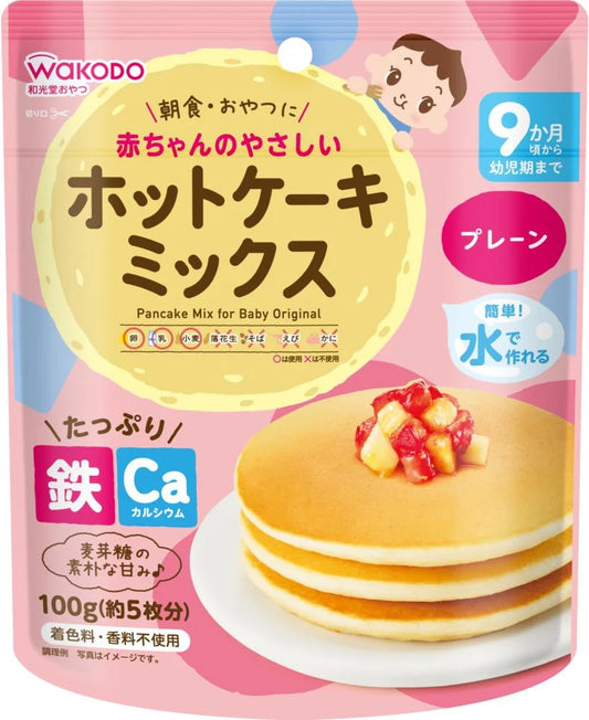 WAKODO ORIGINAL BABY PANCAKE 100G 9M+(和光堂松饼粉 原味 100g