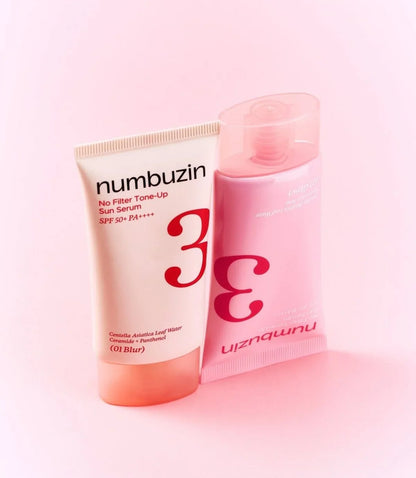 Numbuzin - No.3 No Filter Tone-Up Sun Serum 01 Blur SPF50+ PA++++ 50ml