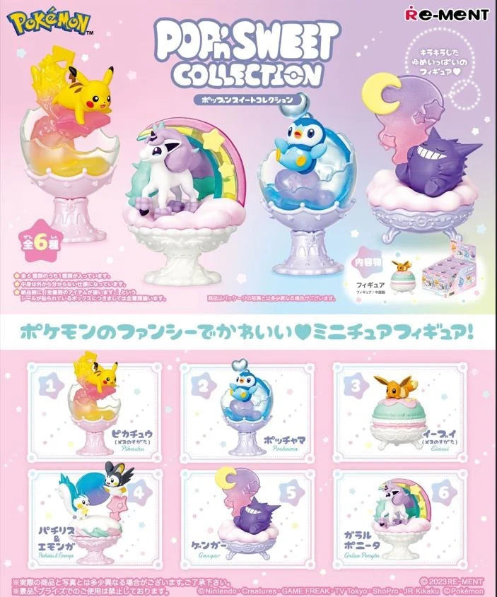 RE-MENT Pokémon POP’n SWEET COLLECTION 6 Pack Box