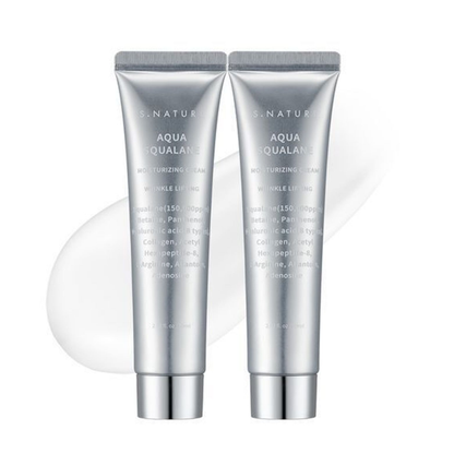 S.NATURE Aqua Squalane Moisturizing Cream 60ml x 2 + 10ml Set