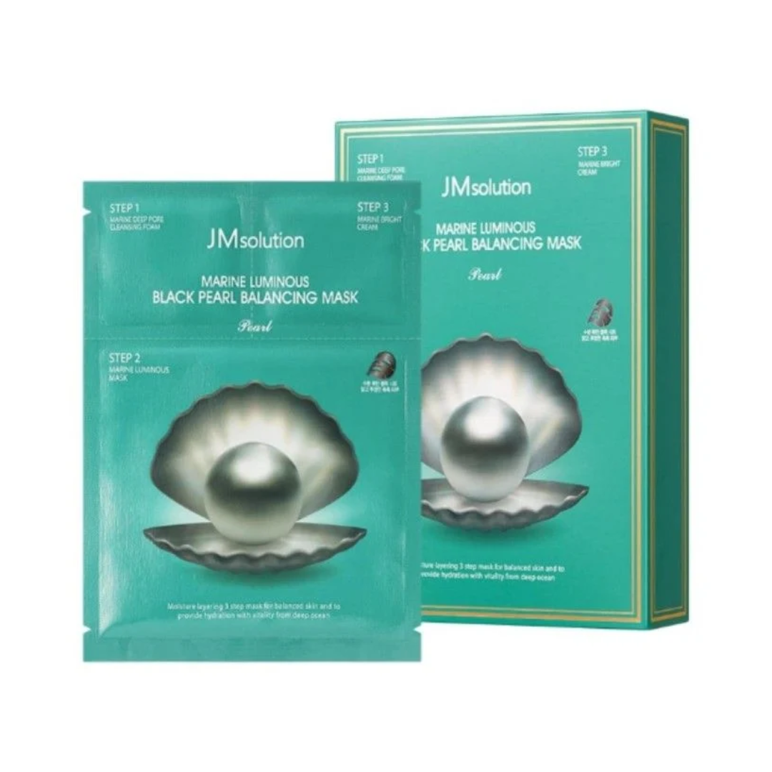 JM SOLUTION Black Pearl Three-Step Mask