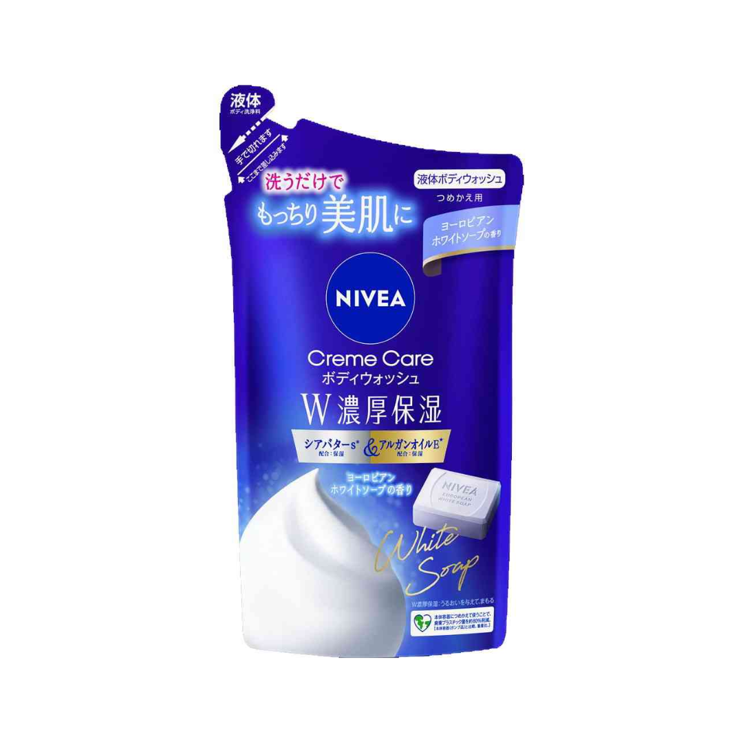 NIVEA Double Rich Moisturising Body Wash White Soap Refill 340ml