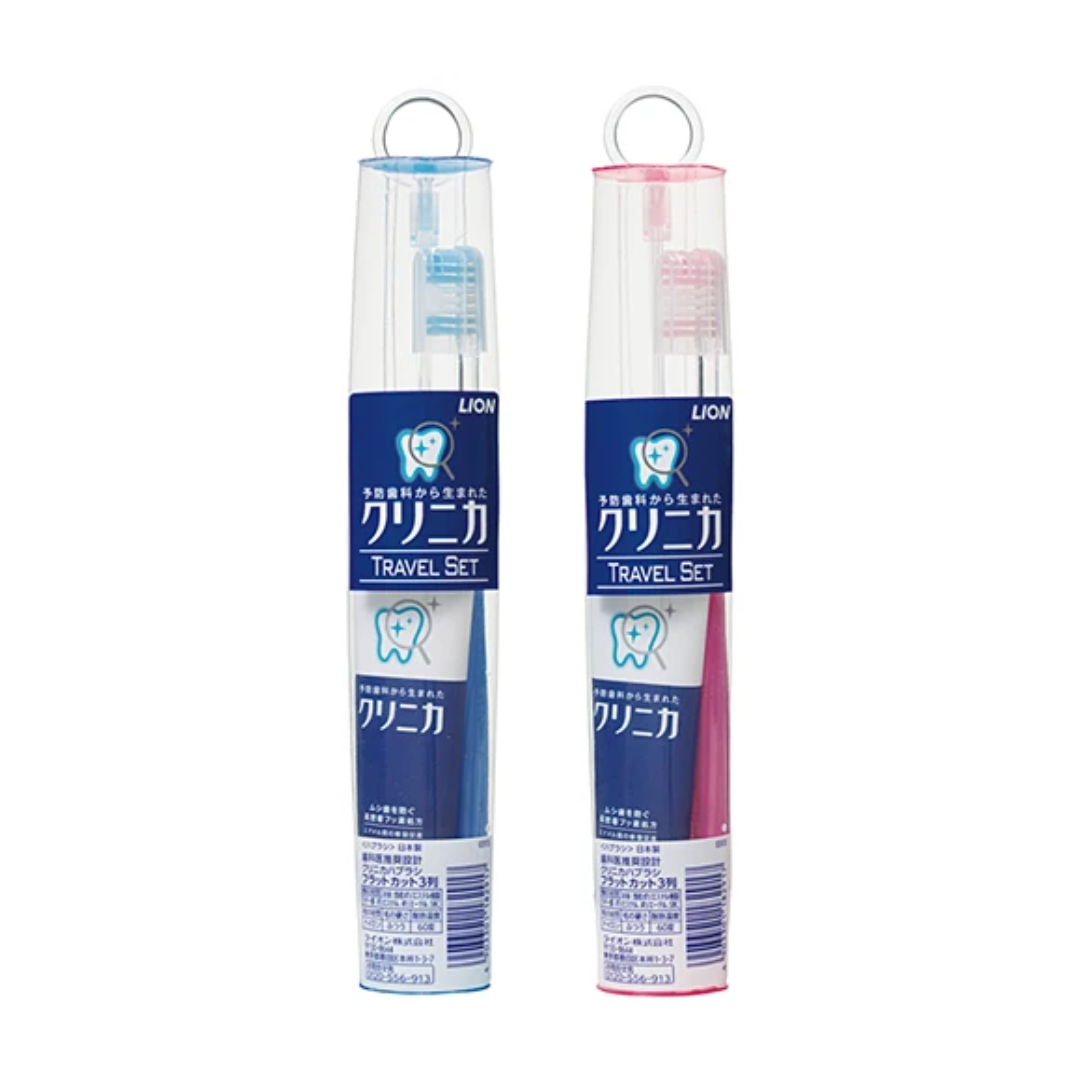 LION Portable Toothbrush & Toothpaste Travel Set