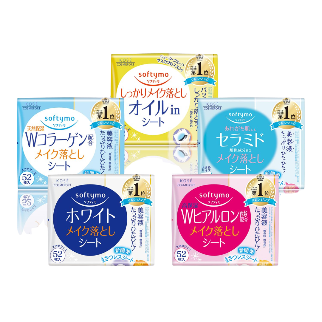KOSE SOFTYMO Makeup Remover Wipes Refill 52 Sheets