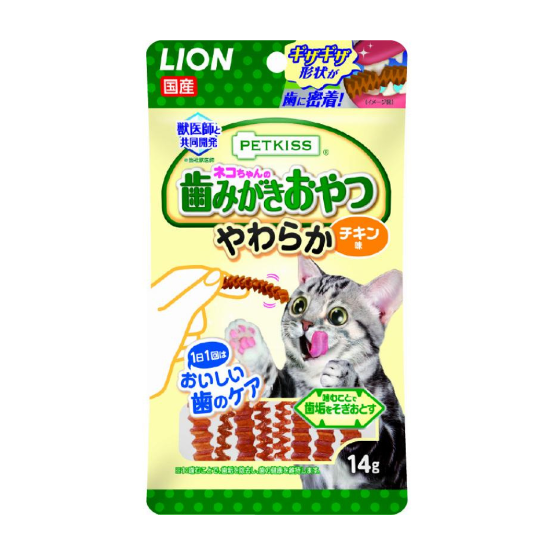 LION PETKISS Cat Dental Treats Chicken 14g