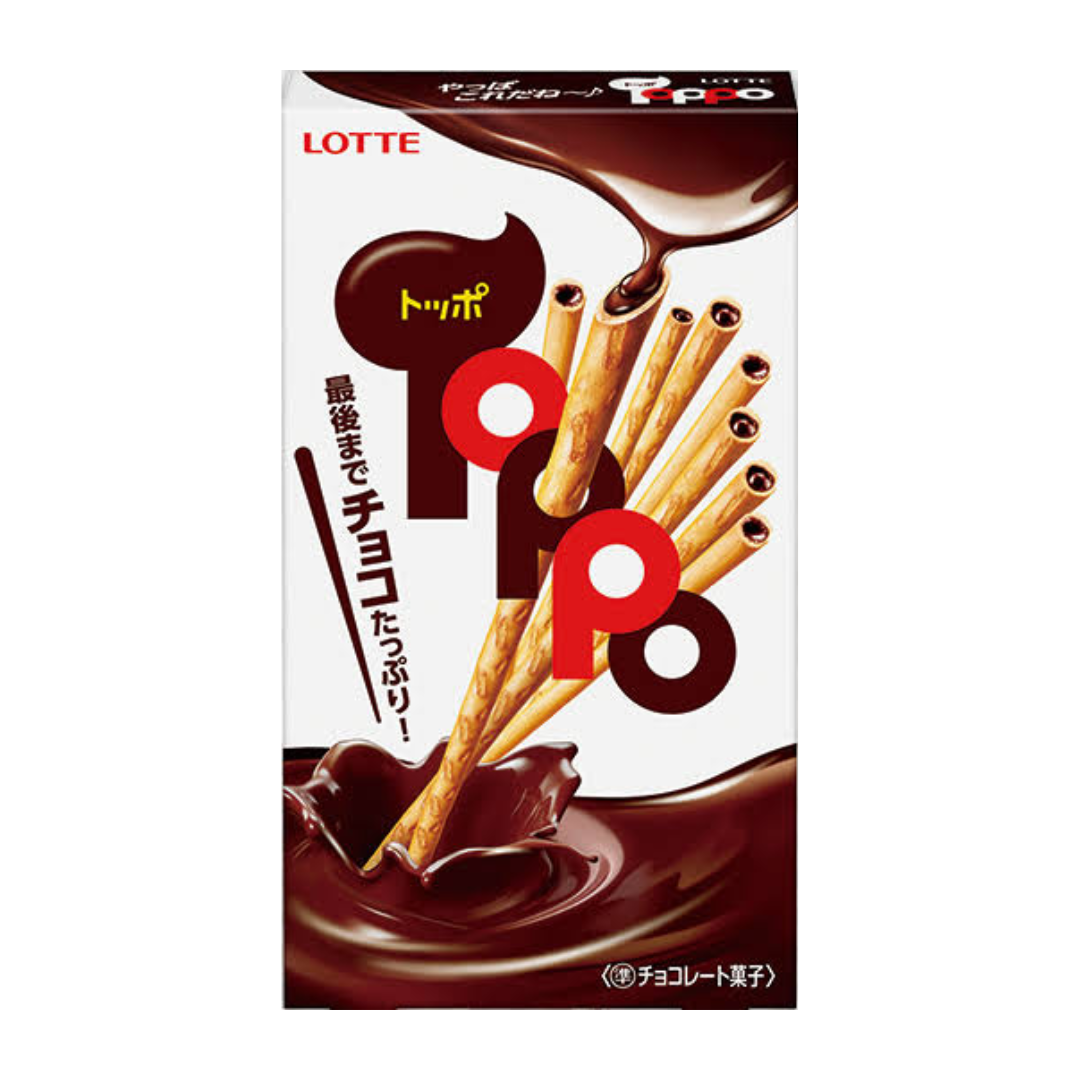 Lotte Toppo Chocolate Filled Biscuit Sticks 72g