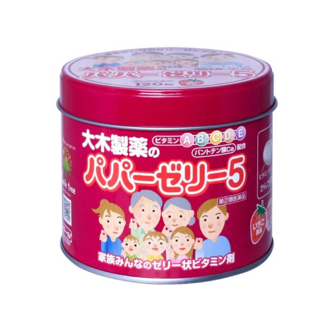 OHKI Papa Jelly 5 Multivitamin Strawberry 120 Tablets
