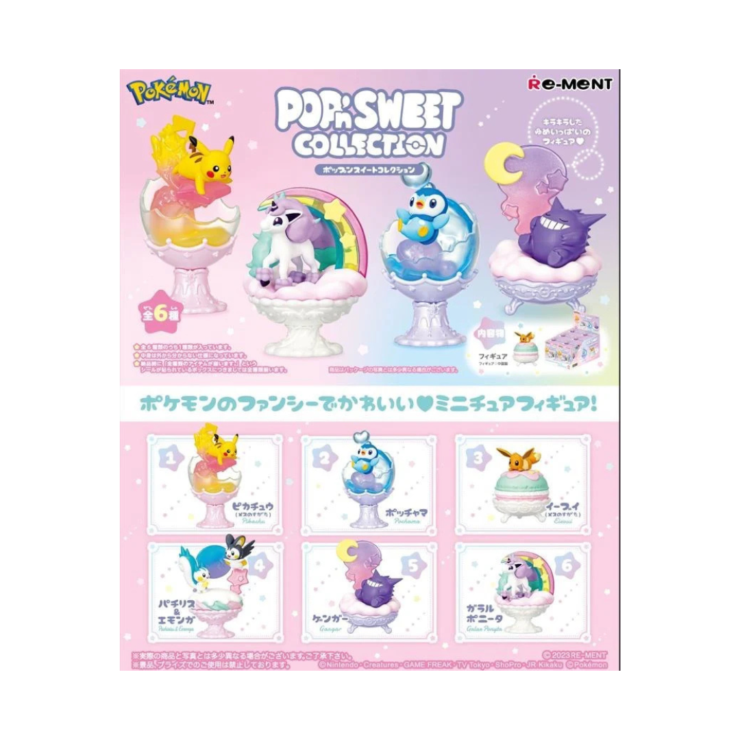 RE-MENT Pokémon POP’n SWEET COLLECTION 6 Pack Box