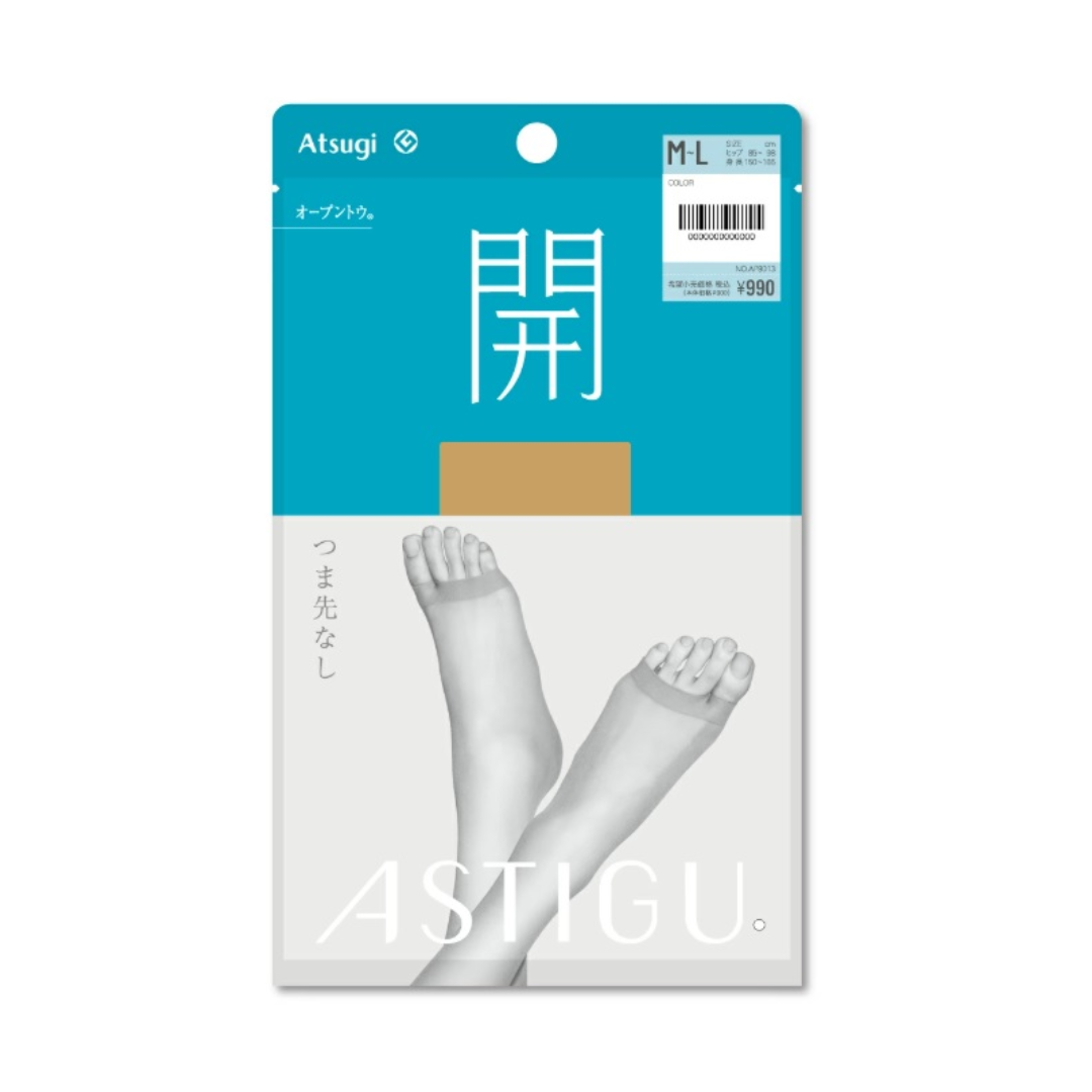 ATSUGI ASTIGU Hiraku Open-Toe Stockings