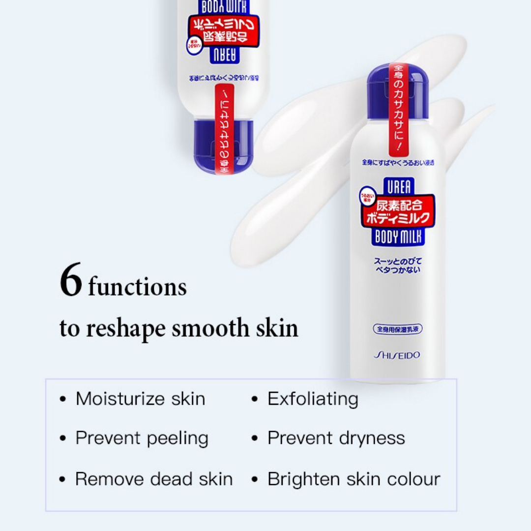 Shiseido Body Milk with Urea – Smooth & Soft Formula, 150ml