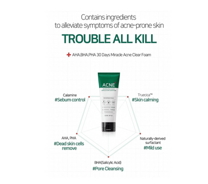 Some By Mi - AHA, BHA, PHA 30 Days Miracle Acne Clear Foam 100ml