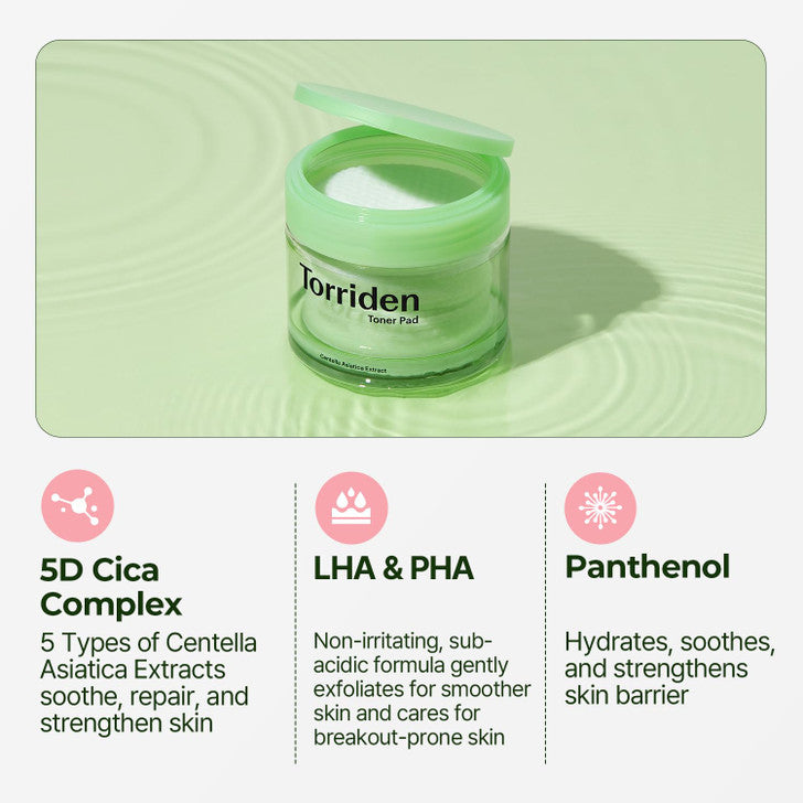 Torriden Centella Asiatica Soothing First Aid Pads 60pcs