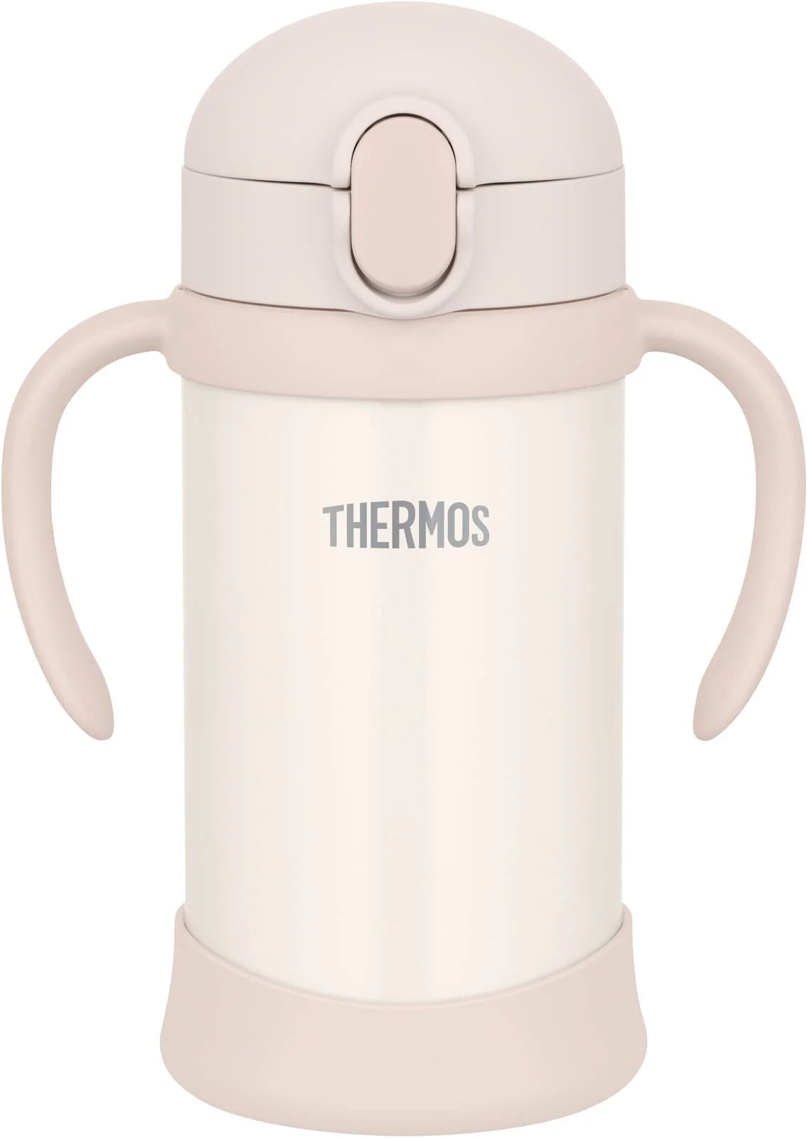 Thermos 350 ML Double-Handle Straw Cooler Cup Off-White