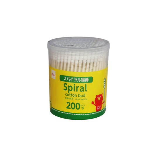DAISO Spiral Cotton Swabs (200 Pieces)