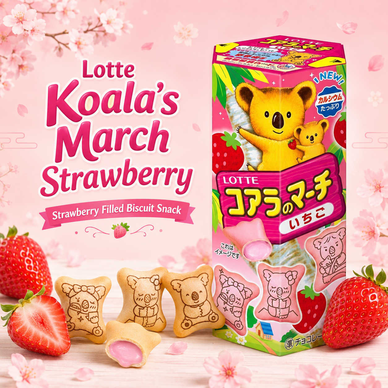 Lotte Koala’s March Strawberry Chocolate Biscuits 48g