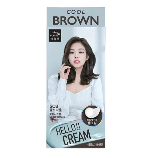 MISE EN SCENE HELLO CREAM HAIR DYE 5CB COOL BROWN(爱茉莉染发剂 5CB冷棕