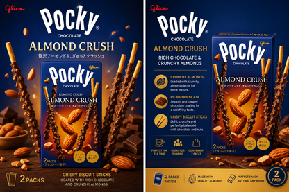 Glico Pocky Almond Crush Chocolate Biscuit Sticks