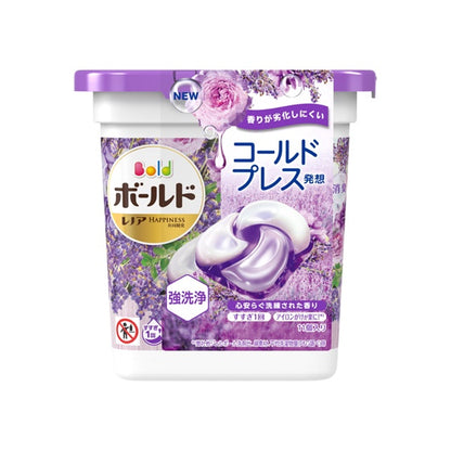 P&G Bold Hyper 4D Laundry Detergent 4-in-1 Gel Lavender Scent 11pcs (Purple) （P&G 4D洗衣凝珠 紫色薰衣草香）