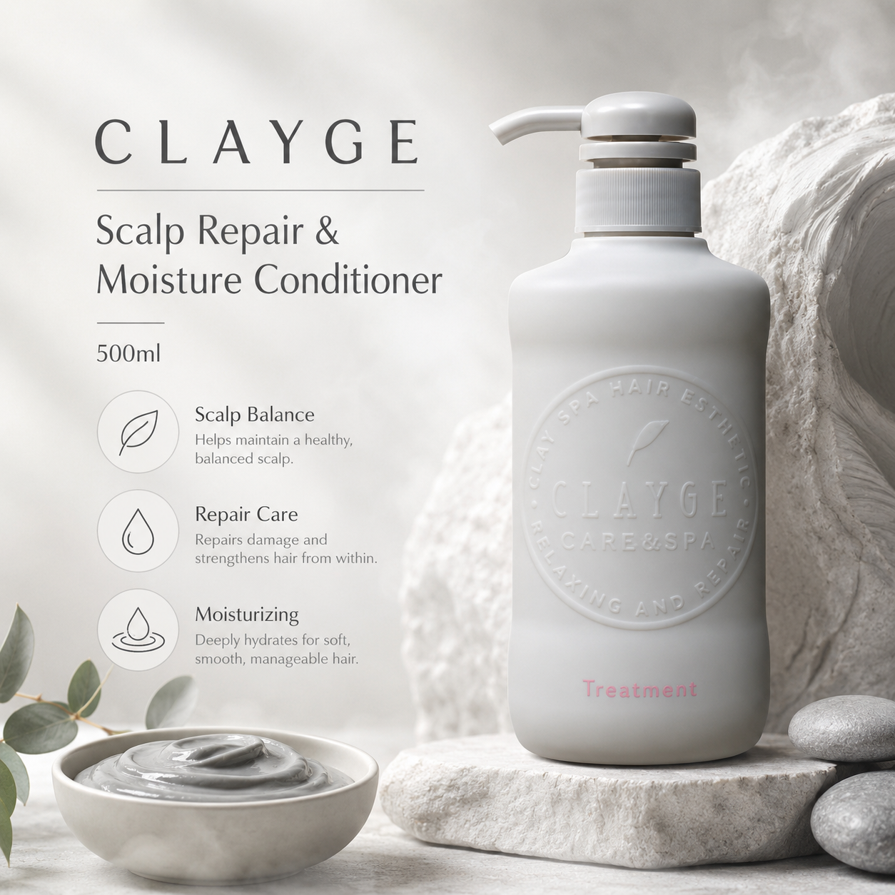 CLAYGE Onsen Spa Scalp Repair & Moisture Conditioner 500Ml