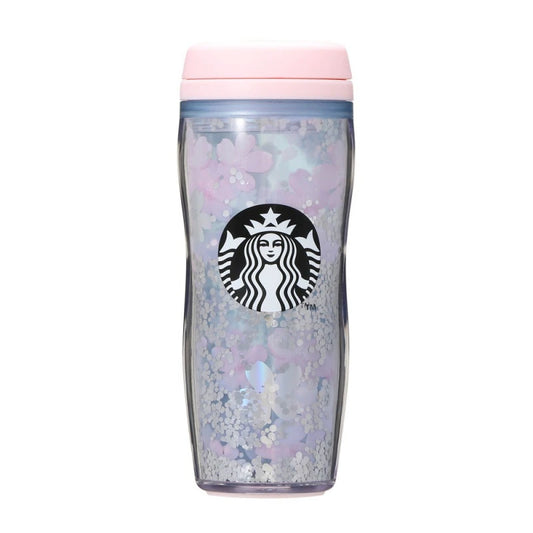 Starbucks 2023 Sakura Limited Edition First Powder Cover Transparent Sakura Long Water Cup 355ML