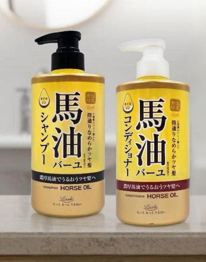 LOSHI Horse Oil Moist Shampoo & Conditioner 450ml