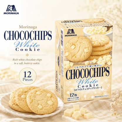 Morinaga White Chocolate Chip Cookies – 12 Pieces / 136g