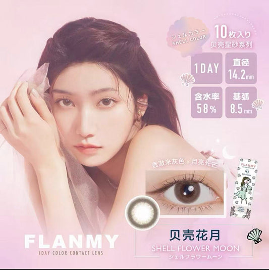 Flanmy Daily Colored Contact Lenses – Flower Moon / Shell Flower Moon – 10pcs