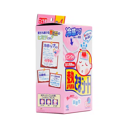 Kobayashi Pink Baby Fever Cooling Sheet – 16‑Sheet Pack