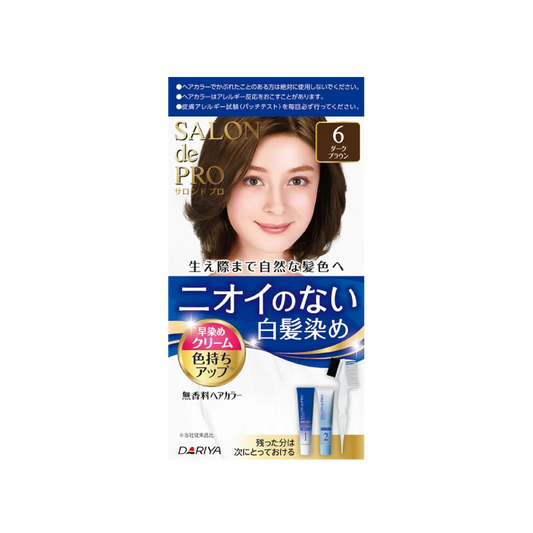 DARIYA SALON DE PRO NO SMELL HAIR COLOR #6 (DARIYA 白发染发剂 6 深棕色)