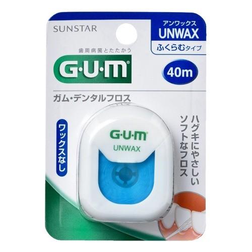 SUNSTAR GUM DENTAL FLOSS UNWAX (BLUE) 40M (Sunstar 牙周护理牙线蓝色)