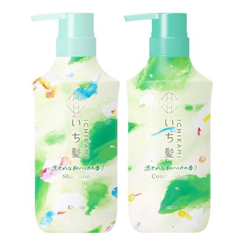 ICHIKAMI Limited Edition Japanese Mint Shampoo & Conditioner Set 450ml + 450g