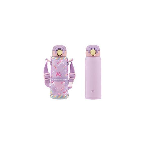 Zojirushi Kids One-Touch Stainless Steel Water Bottle – 480 mL (Unicorn Purple)