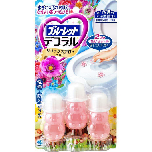 Kobayashi Pharmaceutical Toilet Gel Flowers 3 pieces (natural floral fragrance)（小林马桶凝胶小花3枚入自然花香