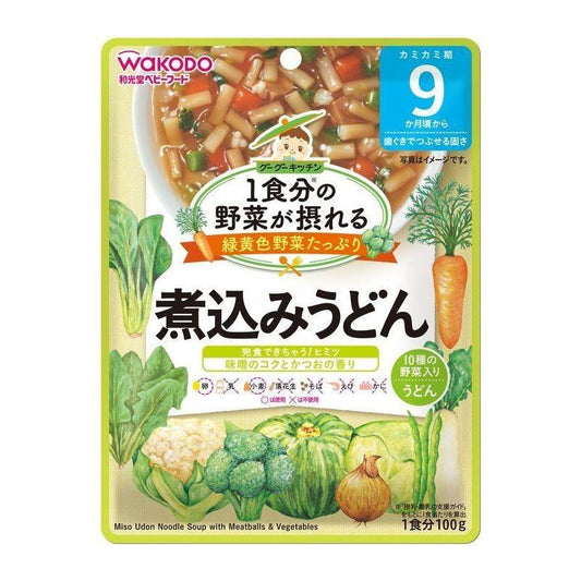 WAKODO MISO UDON NOODLE+MEATBALLS+VEGETABLES 9M+（和光堂 肉丸蔬菜面 9月+）