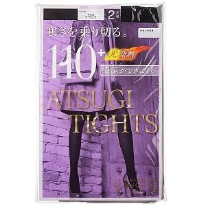 ATSUGI TIGHTS 110 DENIER BLACK L-LL  (日本厚木发热裤袜110D )