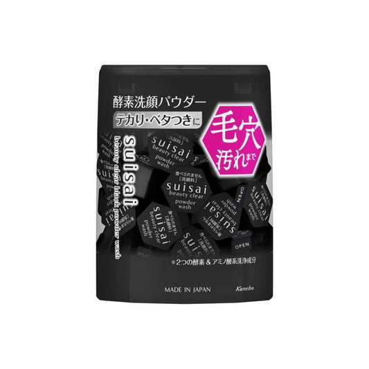 Kanebo Suisai Beauty Clear Black Powder Wash 0.4g 32 Pieces（SUISAI黑色竹炭酵素洗颜粉）